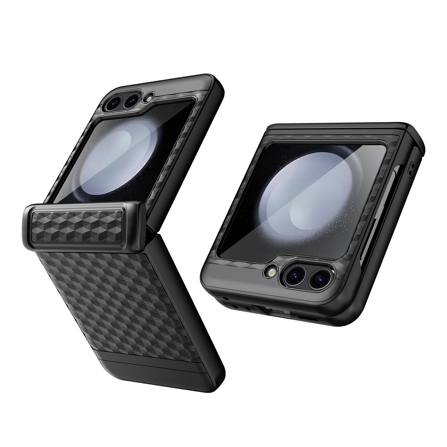 For Samsung Galaxy Z Flip5 5G Case Magnetic Spring Link Hinge Phone Cover with Tempered Glass Screen Film For Samsung Galaxy Z Flip5 5G Case Magnetic Spring Link Hinge Phone Cover with Tempered Glass Screen Film